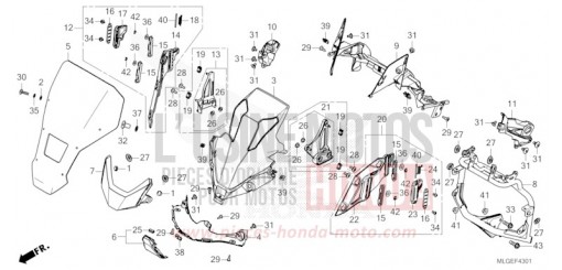 ABDECKUNG, VORNE (CRF1100A2/A4/AL2/D2/D4/DL2/DL4) CRF1100D4P de 2023